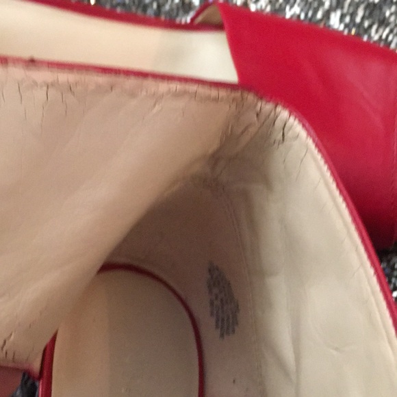Nine West Red Leather Strap Heel - Picture 5 of 8